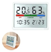 Reloj digital LCD con alarma temperatura y humedad XJY-1816