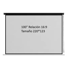 Pantalla de Proyeccion Manual de 100" 16:9 220x123cm para proyector 