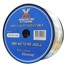 Rollo de Cable American Xtreme Transparente Para Parlante 100MT 2X14D-100