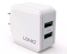 Cargador Ldnio micro usb dual A2201 con cable V8