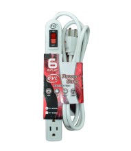 Regleta EVL 6 tomas 1.5 metros ev-615wh blanca