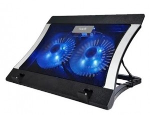 Ventilador Enfriador Laptop Doble Havit Metal + Luz 2051