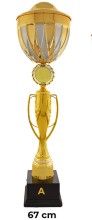 Trofeo Castro redentor plateado 67 CM 