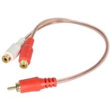 Cable  Audio American Xtreme 2 Jack RCA X 1  plug RCA corto Transparente CB-152CG