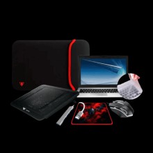 Kit Laptop 14" Estuche, Ventilador, Mica, Mouse, Hub 4 en 1, Mouse Pad