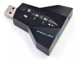 Tarjeta De Sonido Usb Audio Doble 2 Mic + 2 Out 7.1 Para Dj