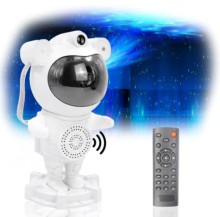 Parlante Proyector Astronauta wireless ajustable de estrellas control remoto