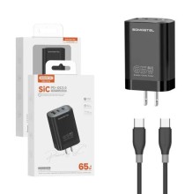 Cargador Somostel SMS-Q109 TC -TC 65w PD+QC3.0 SIC