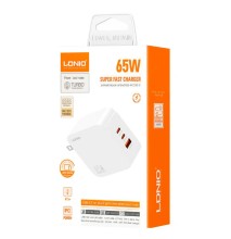 CARGADOR LDNIO Q4 65W 2P PD + USB + cab TC-TC 45427