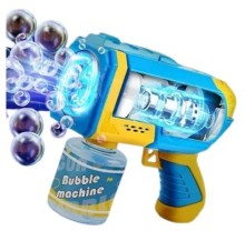 Pistola de burbujas con liquido para niños