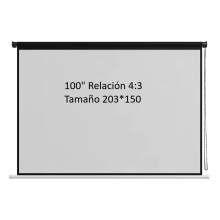 Pantalla de Proyeccion Manual de 100" 4:3 203x150cm para proyector