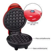 Mini waflera roja repostería eléctrica redonda M71505