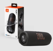 Parlante JBL Flip 7 16 horas negro  AI Sound Boost, IP68