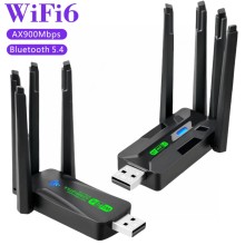 Adaptador USB WiFi 6 Bluetooth 5.4 AX900M doble banda 900 Mbps WIndows 