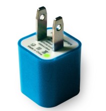 Adaptador de corriente fijo 5v-1a c/usb azul