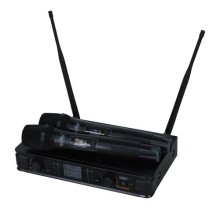 MICROFONO INALAMBRICO DOBLE UHF CON BATERIA RECARGABLE