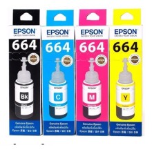 Botella De Tinta Original Epson T664 Magenta Cyan Negro Azul