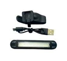 Luz recargable para bicicleta 100 lúmenes con soporte y cable USB
