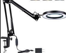 Lampara led con lupa de mesa brazo extensible