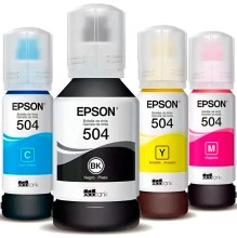 Kit de titnas Epson 504 genérico juego por 4 negro cyan  magenta amarillo