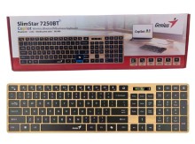 Teclado Genius dual wireless/bt Slimstar 7250bt AI copilot multimedia sp