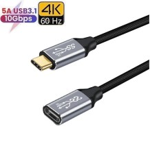 Cable PD tipo d a tipo c soporta 4K 5A 10Gbps USB 3.1 100w