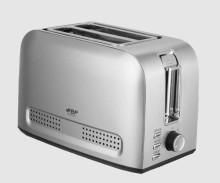 Tostadora Eléctrica De Acero Inoxidable Silver Pro 1000W 2 Panes