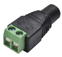 Adaptador jack dc 2.5 x bornera 2 pines hembra JFD-725