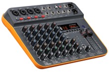 Consola de Audio Mixer Berani G8 Pantalla DIgital USB mp3 Bluetooth 8 canales pc