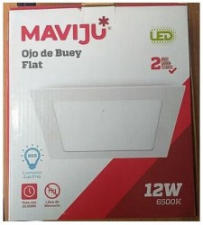 Lampara Led Cuadrada Empotrable 12w 25000h Blanca 900lm