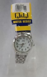 Reloj Q&q Mujer Elegante Acero Cristal Resis Agua Liviano 