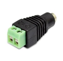 Conector jack dc 2.1 x bornera 2 pines hembra smt-cla