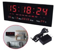 Reloj de Pared Digital Led  Calendario Temperatura 