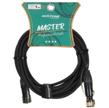 Cable micrófono Roxtone profesional 1 plug canon x 1 jack canon 5 metros