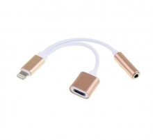 Cable Adaptador De Lightning A 3.5 Aux Audio iPhone + Carga