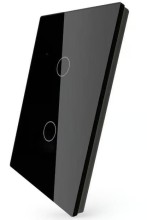 Interruptor inteligente DK ROHS 2 botones WiFi negro