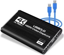 Capturadora de Video USB 3.0 4K 60hz Streaming Live salida HDMI 