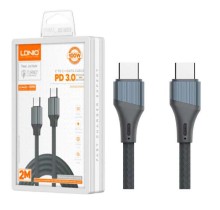 Cable LDNIO LC442C 2 metros 100W Tipo C a C cordón grey