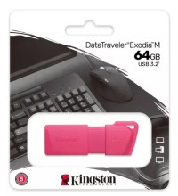 Memoria Flash Pen drive  Kinston 64GB Usb DT Exodia Rosada