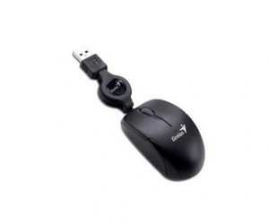 Super Mini Mouse Genius Micro Traveler Usb Retractil Negro 