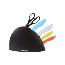 Juego de cuchillos Umco colores con soporte  5 pzs