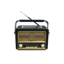 Radio Meier-M-528BT-S de 3 bandas con luz Solar, Radio recargable con USB, SD, TF, Mp3, FM, AM, SW