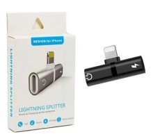 Adaptador lightning splitter carga y audífonos