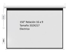 Pantalla de proyeccion Electrica 150" Relacion 16 a 9 303x217