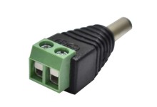 Adaptador plug dc 2.5 x bornera 2 pines macho JFD705