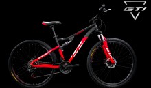 Bicicleta GTI aro 29 Cayman doble suspensión rojo