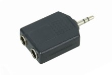 Adaptador 2 jack 6.3 X plug 3.5 ST  HY1.1736B