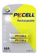 Pila Pilas Aaa Recargable 1200ma Blister * 2 Par Pkcell