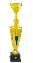 Trofeo Castro pétalo para figura dorado azul 1110B-DOAZ