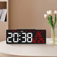 Reloj dijital de MESA LED con Termometro Hora Fecha 18cm 